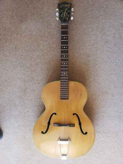 Hofner Senator guitar - 1960 - natural maple finish