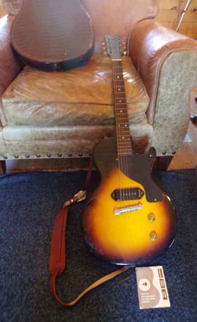 1957 Gibson Les Paul Junior Sunburst w /  Original Case and Amplifier
