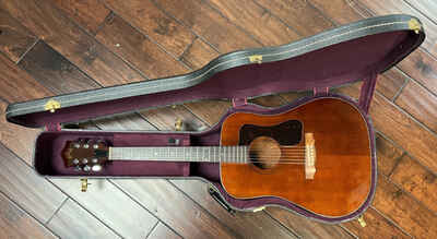 Vintage 1977 Guild D-25 M (D25M) Mahogany w /  Orig 2520 Hard Case Acoustic Guitar