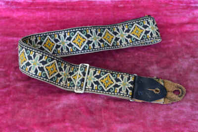 Vintage ACE Style Strap - Hippie Pattern - Hendrix Woodstock! 1968 1969 1970 72