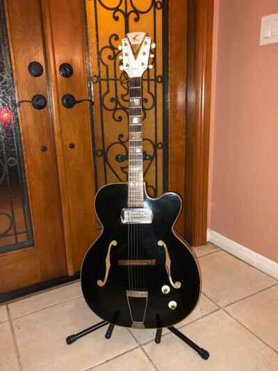 Black 1959 Kay Upbeat Kelvinator Jumbo Archtop Jazz Guitar Barney Kessel pickup