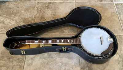 Vintage Penco 5-String Resonator Banjo 1970s w /  Case