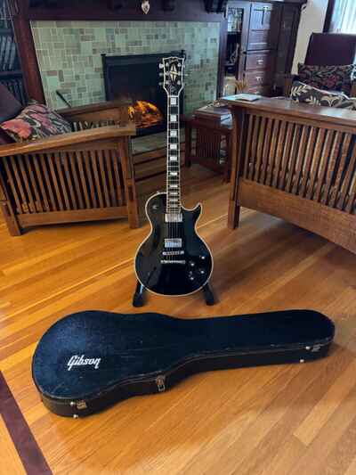 Vintage Gibson Les Paul Custom - 1976 - All Original - Black / Silver - 121215