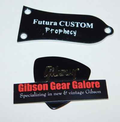 Epiphone Futura Custom Prophecy Truss Rod Cover Black 2 Ply Guitar Parts Project