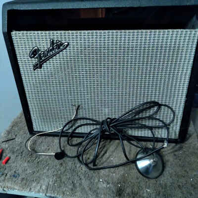 Fender Princeton Cab w / Oxford 10" Speaker Footswitch Speaker Cable 1970 - 77