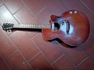 Chitarra Framus Jumb Spalla Mancante no eko Elettrificata E Assettata Da Liutaio