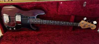 Fender Precision Bass Guitar 1978 Wine Red - All Original Amazing 70s Condition