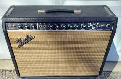 VINTAGE 1967 FENDER DELUXE REVERB TUBE GUITAR AMPLIFIER NICE