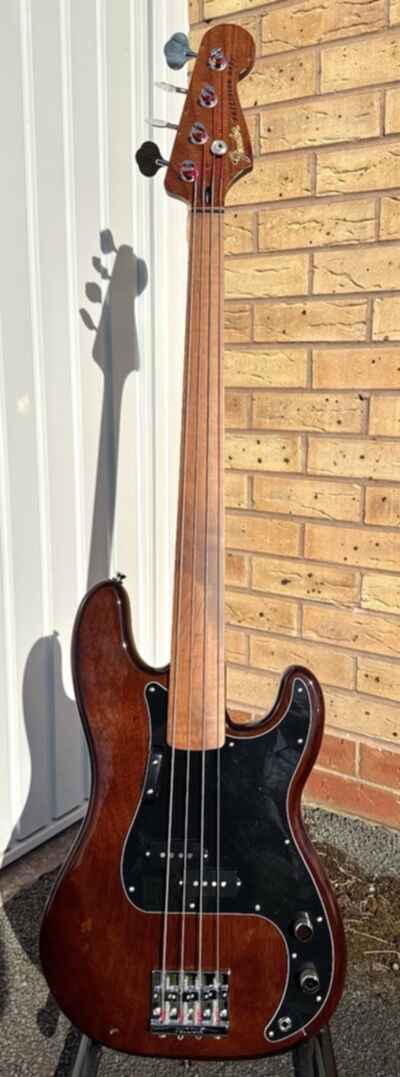 Fender Fretless Precision Bass, Walnut, 1979 Style. Upgraded, Mods Available!