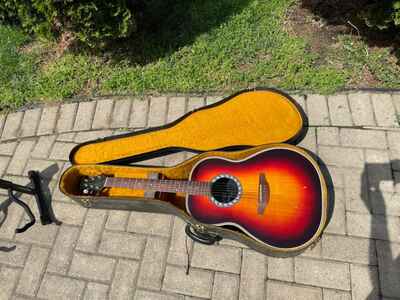 Vintage Matrix By Ovation 1137 Sunburst Acoustic Guitar W /  Case NICE FREE SHIP!!