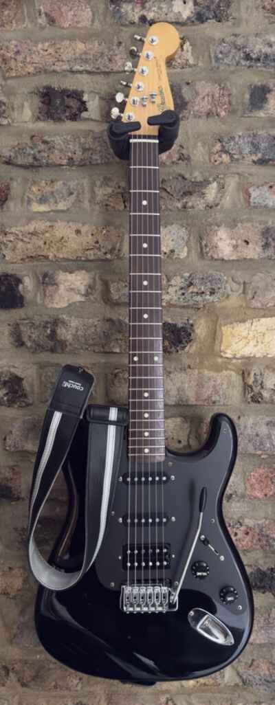 1980s Fender Stratocaster HSS, MIJ, E-Serial, black, built by Fujigen