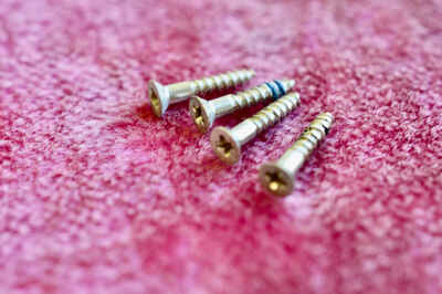 Vintage 1959 Gibson Nickel Plated PAF ring screws Les Paul Burst Part M-69 Neck