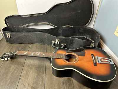 Vintage Harmony STELLA Acoustic Flattop Guitar Sunburst early 70