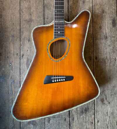 1980 Danny Ferrington Explorer style acoustic guitar made for Nick Lowe