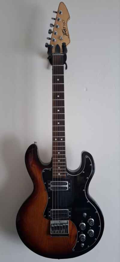Peavey T60 Electric Guitar-Sunburst-1981-Right handed-Used-Case-Manual