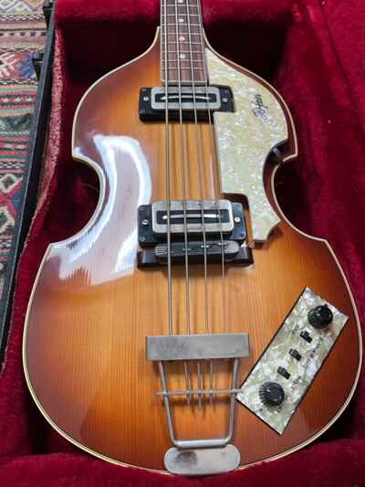 Hofner 1984 Beatles Anniversary Bass w /  Case, Excellent Condition