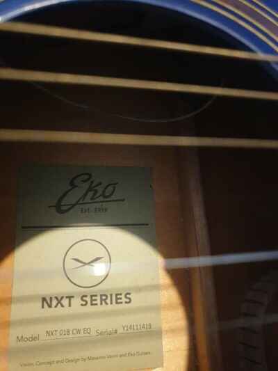 Eko go3 NXT Series  6String acoustic Guitar vgc with new stand boxed