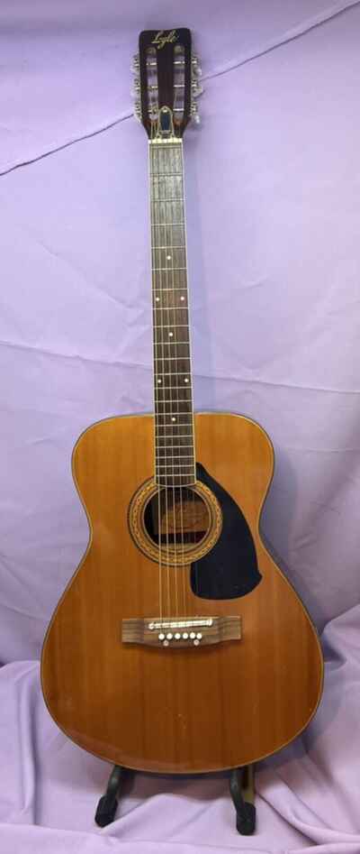 Vintage Lyle F-520 Acoustic Guitar Made In Japan Rosewood ! Rare! Amazing!
