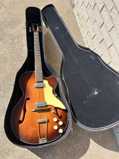 1959 Silvertone Aristocrat Archtop w /  HSC - N