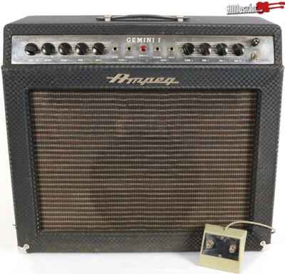 Vintage 1965 Ampeg G-12 Gemini I Guitar Tube Combo Amplifier w /  Footswitch