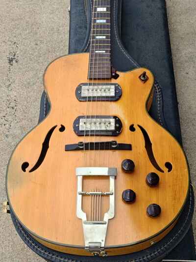 1950s Harmony 2 pickup Vintage Archtop Jazz Guitar