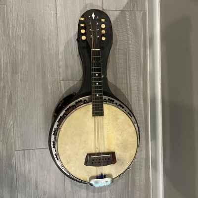 Vintage Antique Banjo Mandolin with Case 1920s