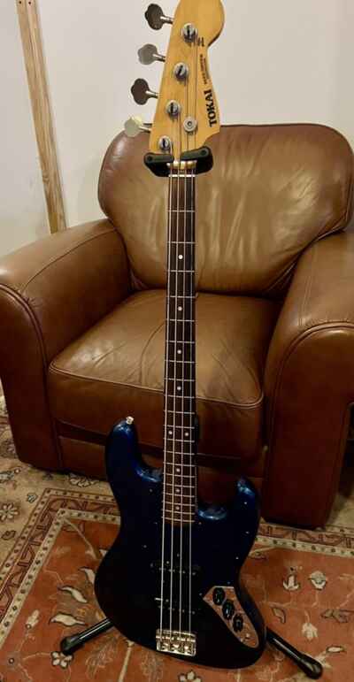 1983 Tokai Jazz Sound Bass ?? Rare Metallic Blue Finish & Block Logo