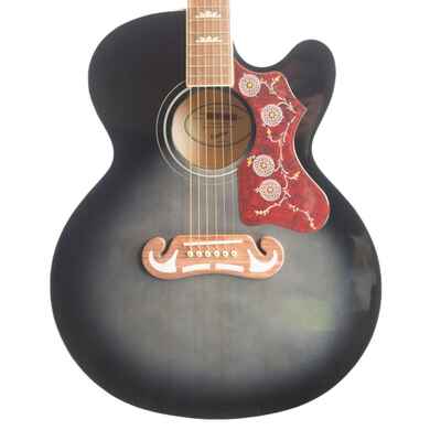 Epiphone j200EC Studio cutaway acoustic-electric guitar transparent ebony burst