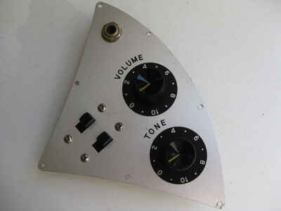 Vintage Teisco Kimberly Locust Kent Guitar Volume Tone Panel Part for Project