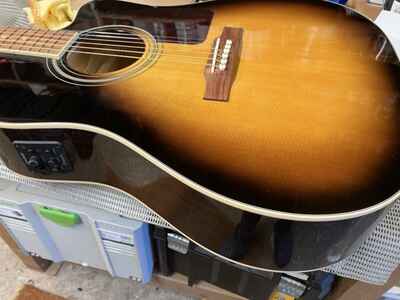 Epiphone J-45EC Studio Electro-Acoustic Guitar in Vintage Sunburst + Gig Bag