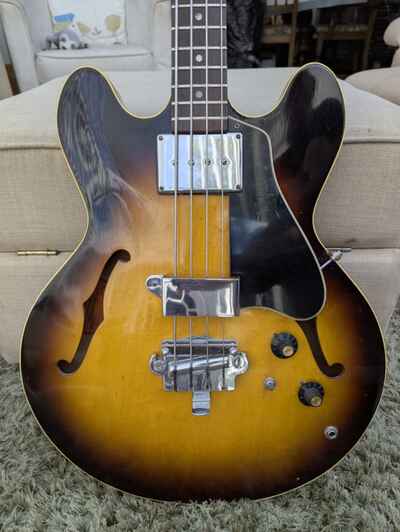 1967 Gibson EB-2 Bass Guitar  - Sunburst - Original Case