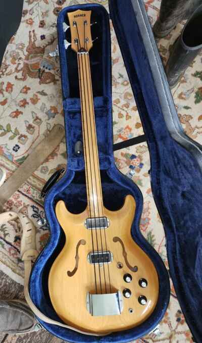 1972 hohner fretless bass guitar