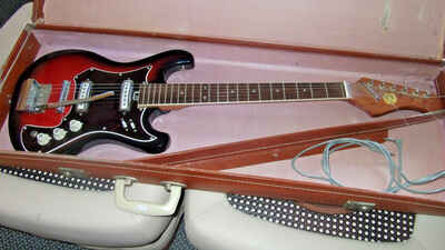 Teisco Top Twenty Electric Guitar with Case. Teisco Guitar. Guitar