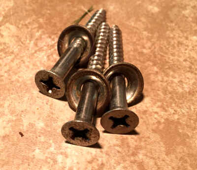 Vintage 1960s Harmony / Silvertone Guitar Neck Mounting Screws-Rocket, H-75, 76, 77