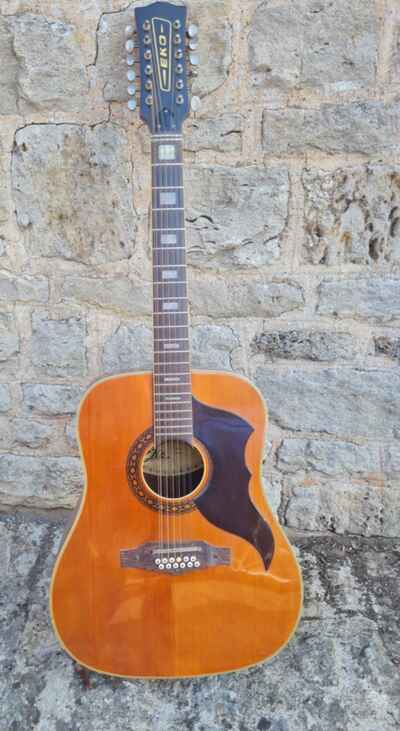 EKO 12-String Acoustic Guitar Vintage 1970s / 1980s Dreadnought, Italy