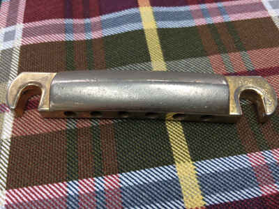 Gold Vintage MIJ Les Paul Stopbar Tailpiece, Matsumoku Made in Japan