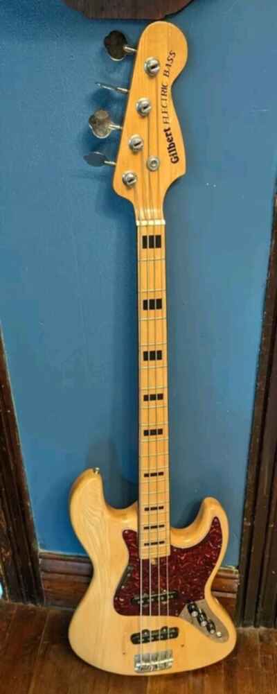 1970S GILBERT MIJ ELECTRIC BASS GUITAR LAWSUIT J COPY BLONDE NATURAL JAZZ RARE