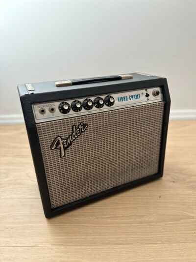 Vintage Fender Vibro Champ Amp - CBS Era - Rare Military-Grade Tubes