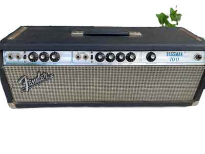 1972-1976 Fender Bassman 100 Silverface Tube Amp Head Vintage