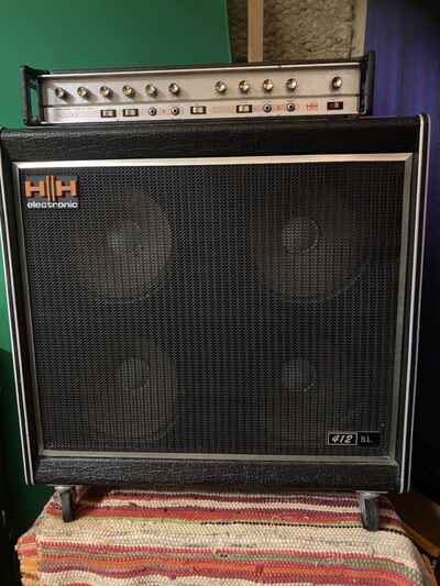 HH IC100 Vintage Guitar Head And Cab Half Stack All Original Awesome