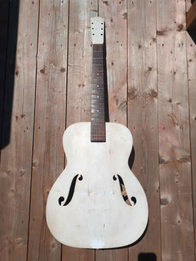 1930s May-Bell Model 84 Harmony Solid Spruce + Maple Archtop 000 Size Project