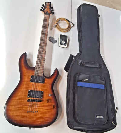 Schecter Diamond Series C-6 Elite Vintage Sunburst, Case, Chromatic Tuner, Cord