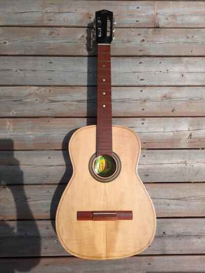 1950s Spanish Flamenco Classical Folk Guitar All Solid Wood 4 / 4 Parlor Project
