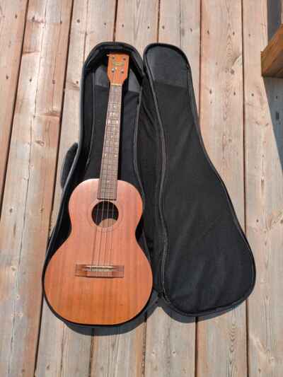 1950s Solid Mahogany Harmony Baritone Ukulele Project with Case