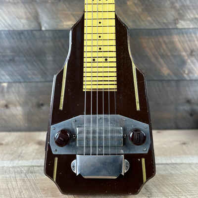 Vintage Harmony 1950s Lap Steel Guitar - Brown "Tater"