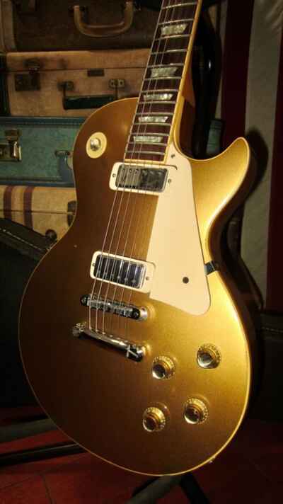 Vintage 1975 Gibson Les Paul Deluxe Goldtop w /  Original Hardshell Case