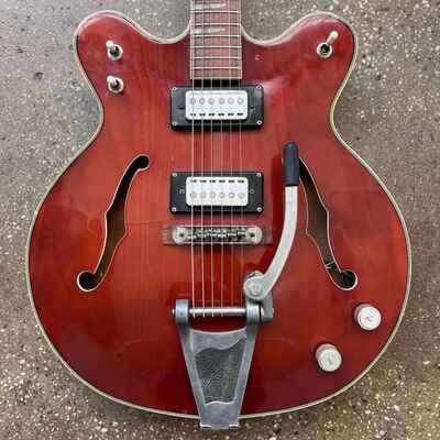 Teisco Vintage Hollowbody Electric Guitar 1960s - Red