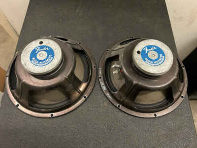1978 Fender Pro Reverb CTS 12???? Speakers Matched Pair Blue Donut Vintage #27