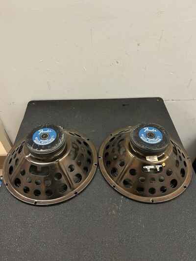 1973 Fender 12L6-13 Oxford Quad Reverb 12???? Speakers Pair Bronze Vintage #62