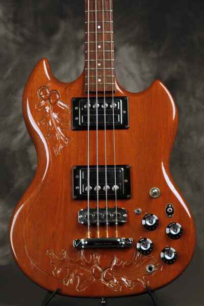 1974 Guild Jet Star JS II 2 Bass CARVED TOP Oak Leaves + Acorns rare STEREO